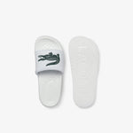 Men LACOSTE Croco Dualiste Synthetic Logo Strap Slides