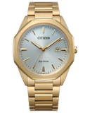 Men CITIZEN Eco-Drive Corso Gold-Tone Stainless Steel Bracelet Watch 41mm