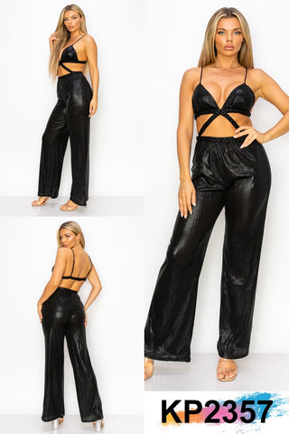 Women KIMCINE String Detailed Wide Pants Jumpsuit