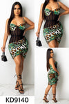 Women KIMCINE Peacock Corset Draped Mini Dress