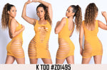 Women K TOO Laser Cut Mini Dress