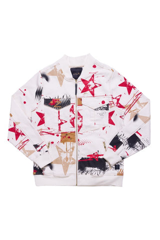 Men A. TIZIANO Phoenix Full Zip Graphic Print Bomber Jacket