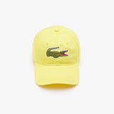 LACOSTE Unisex Contrast Strap Oversized Crocodile Cotton Cap