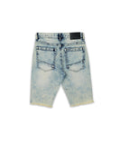 Men REASON Thatcher Distressed Light Wash Denim Short