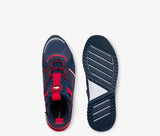 Men LACOSTE Run Breaker Textile and Leather Sneakers