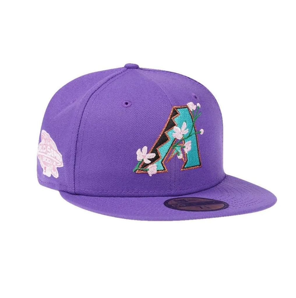 Arizona Diamondbacks COOPERSTOWN SIDE-BLOOM Purple Fitted Hat