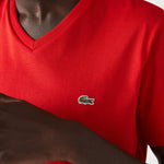 Men LACOSTE V-neck Pima Cotton Jersey T-shirt