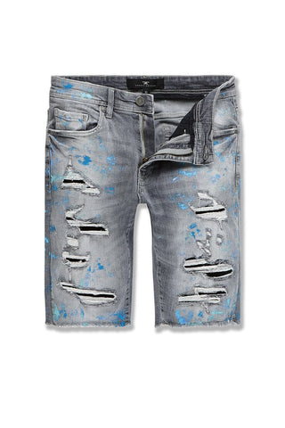 Big & Tall JORDAN CRAIG Vengeance Denim Shorts Blue Wave