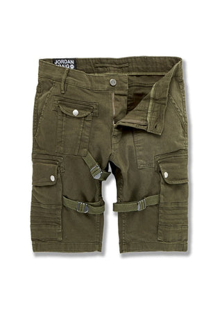 Men JORDAN CRAIG Cairo Cargo Shorts Army Green