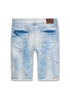 Men JORDAN CRAIG Summertime Striped Denim Shorts Ice Blue