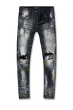 Men JORDAN CRAIG Paint Hail Mary Denim Jean Black Shadow