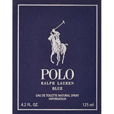 Men Ralph Lauren Polo Blue Eau de Toilette Spray, 4.2 oz