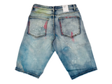 Men BLIND TRUST Biker Denim Shorts