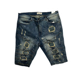 Men BLIND TRUST Destressed Denim Shorts