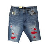 Men JORDAN CRAIG Color Ribbing Shorts Aged Wash