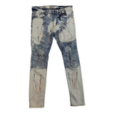 Men R3BEL Fashion Washed Denim Pants