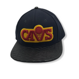 NEW ERA CLEVELAND CAVALIERS 9FIFTY LEATHER RIP SNAPBACK