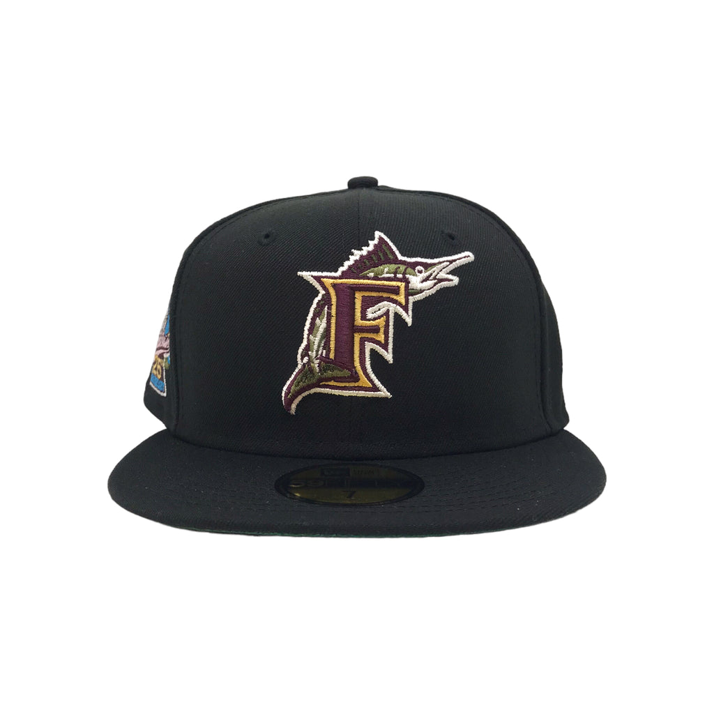 New Era Men's New Era Black Florida Marlins Jersey 59FIFTY Fitted