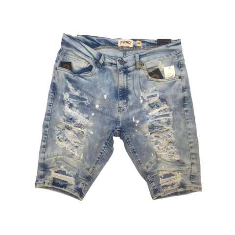 Men FWRD DENIM & CO. Broken Down Biker Shorts