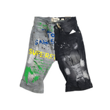 Kid's FWRD Denim Split Superstar Graffiti Short