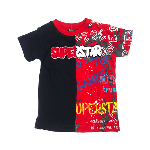 Little Kid's FWRD DENIM & Co. Split Superstar Graffiti S/SLV T-Shirt