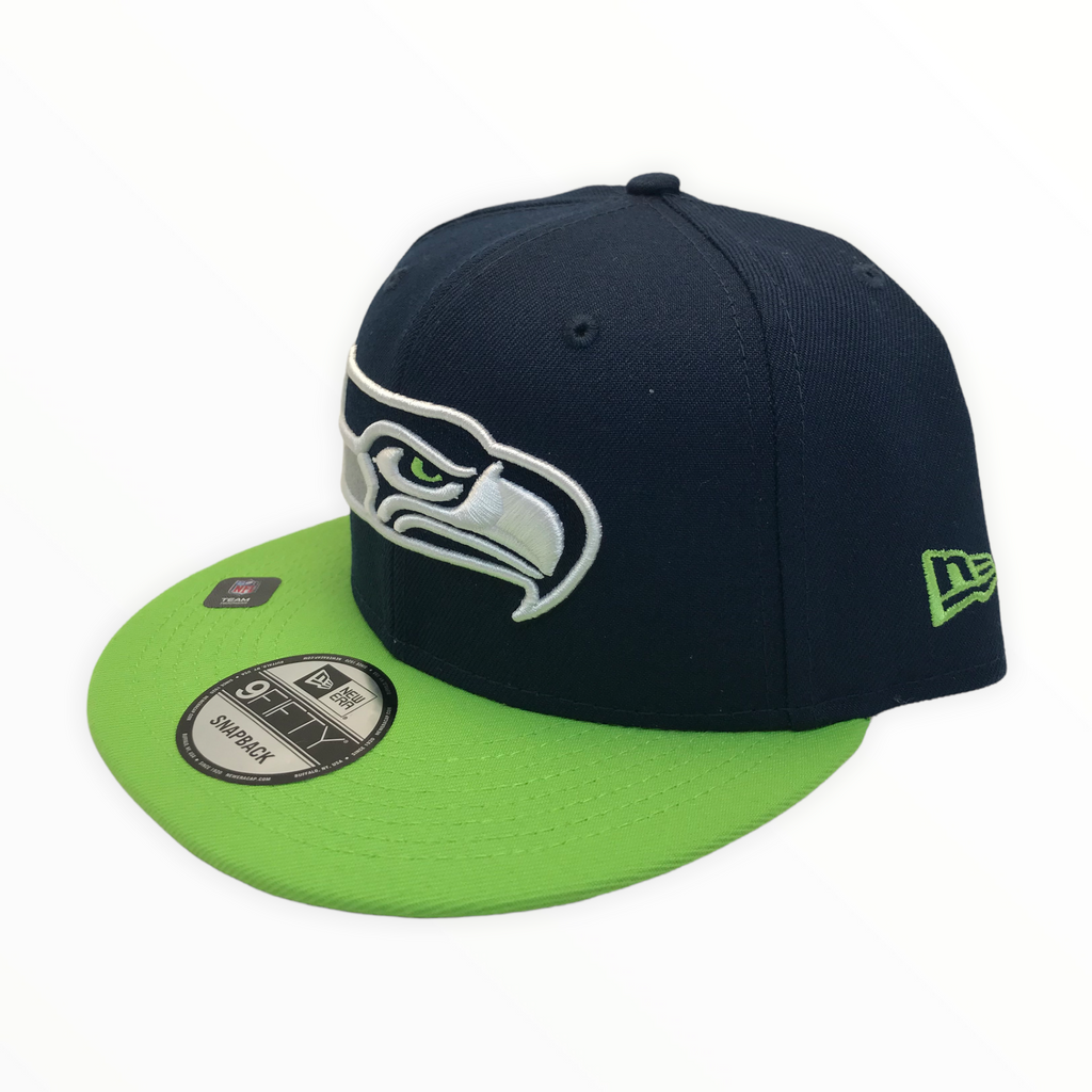 New Era 9Fifty Seattle Seahawks Basic Snapback Hat White Black