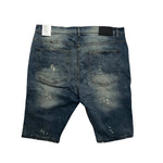 Men BLIND TRUST Destressed Denim Shorts