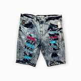 FWRD DENIM & CO. Big Mens Painted Public Figures Denim Short