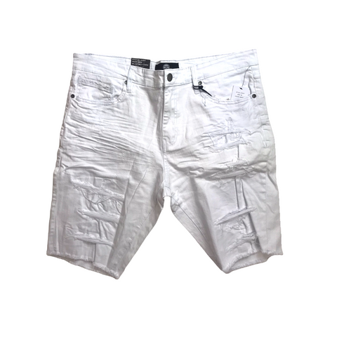 Men JORDAN CRAIG Ripped Twill Garment Short White