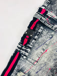 Men DENIMICITY Cargo Jeans With Pink Stripe