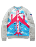 Men BORN FLY Fly Blue Crew Neck Sweater