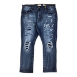 Big Men's FWRD Denim & Co. Gashed Biker Denim Jean