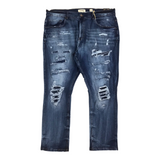 Big Men's FWRD Denim & Co. Gashed Biker Denim Jean