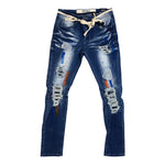 Men R3BEL Paint Brushed Denim Jeans