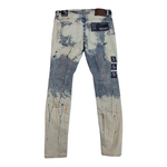 Men R3BEL Fashion Washed Denim Pants